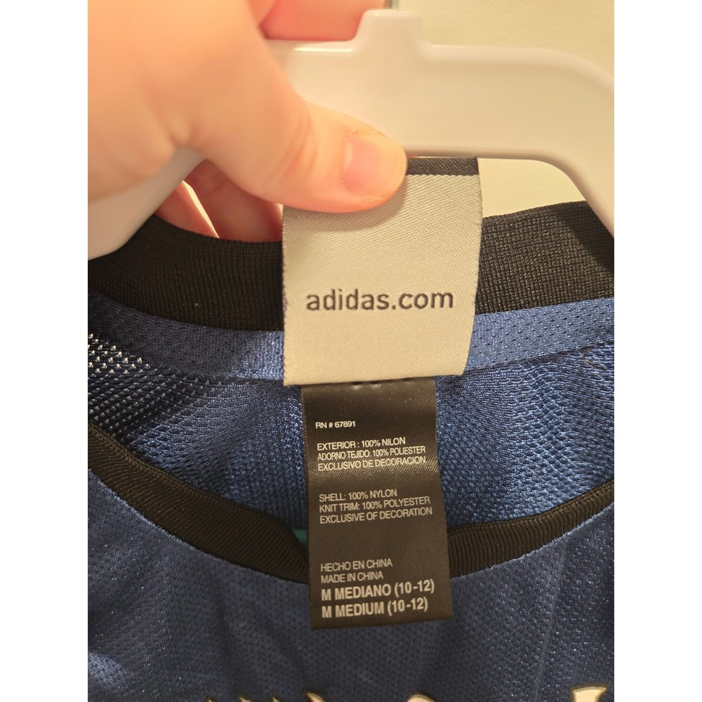 Adidas Minnesota Timberwolves NBA Jersey Youth Medium 10-12 Blue Mesh Basketball - Picture 4 of 4